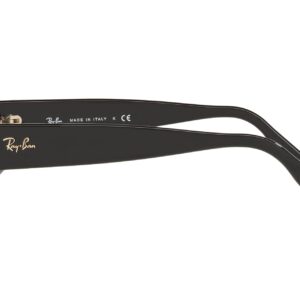 Ray-Ban Women's RB4122 Square Sunglasses, Black/Green, 50 mm