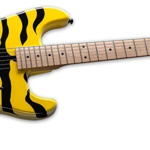 ESP LTD George Lynch GL-200MT Electric Guitar, Yellow with Tiger Graphic