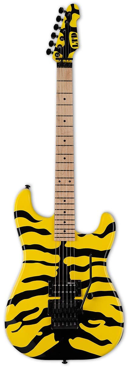 ESP LTD George Lynch GL-200MT Electric Guitar, Yellow with Tiger Graphic