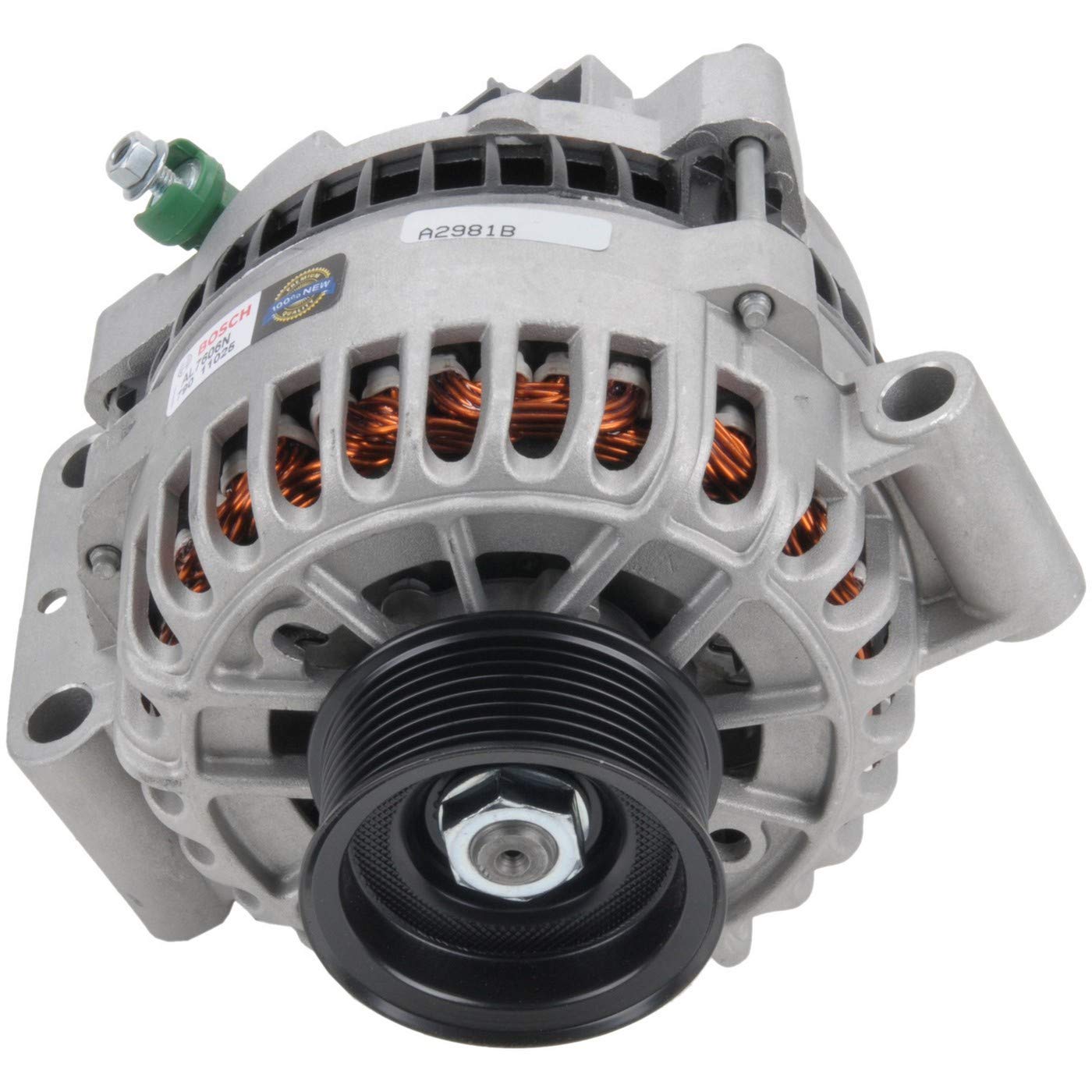 Bosch AL7606N Premium 100% New Alternator - Compatible With Select Ford E-450 Super Duty, F-450 Super Duty, F-550 Super Duty; 135 Amp