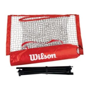 WILSON EZ Tennis Net (18-Feet),Black/Red