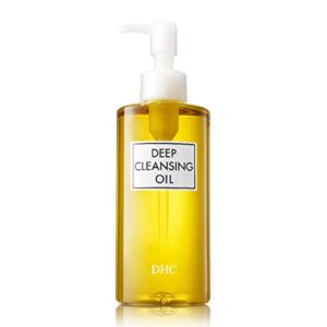 dhc deep cleansing oil, facial cleansing oil, makeup remover, cleanses without clogging pores, residue-free, fragrance and colorant free, all skin types, 6.7 fl. oz.