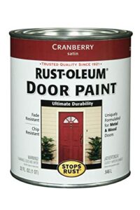 rust-oleum stops rust front 238314 enamel door paint, cranberry, 1-quart, 32 fl oz (pack of 1), 11