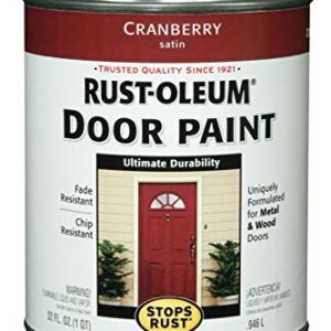 Rust-Oleum Stops Rust Front 238314 Enamel Door Paint, Cranberry, 1-Quart, 32 Fl Oz (Pack of 1), 11