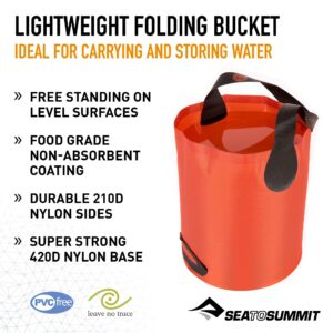 Sea to Summit Folding Bucket, Collapsible Camp Kitchen Bucket, 10 Liter