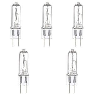 Anyray A1708Y 5-Bulbs 75 Watt G8 75W Halogen T4 Light Bulbs 110V-130V GY8.6 75Watt Base