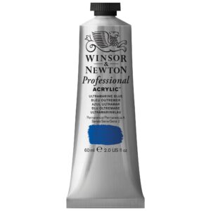 winsor & newton professional acrylic paint, 60ml (2-oz) tube, ultramarine blue