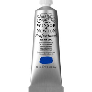 Winsor & Newton Professional Acrylic Paint, 60ml (2-oz) Tube, Ultramarine Blue