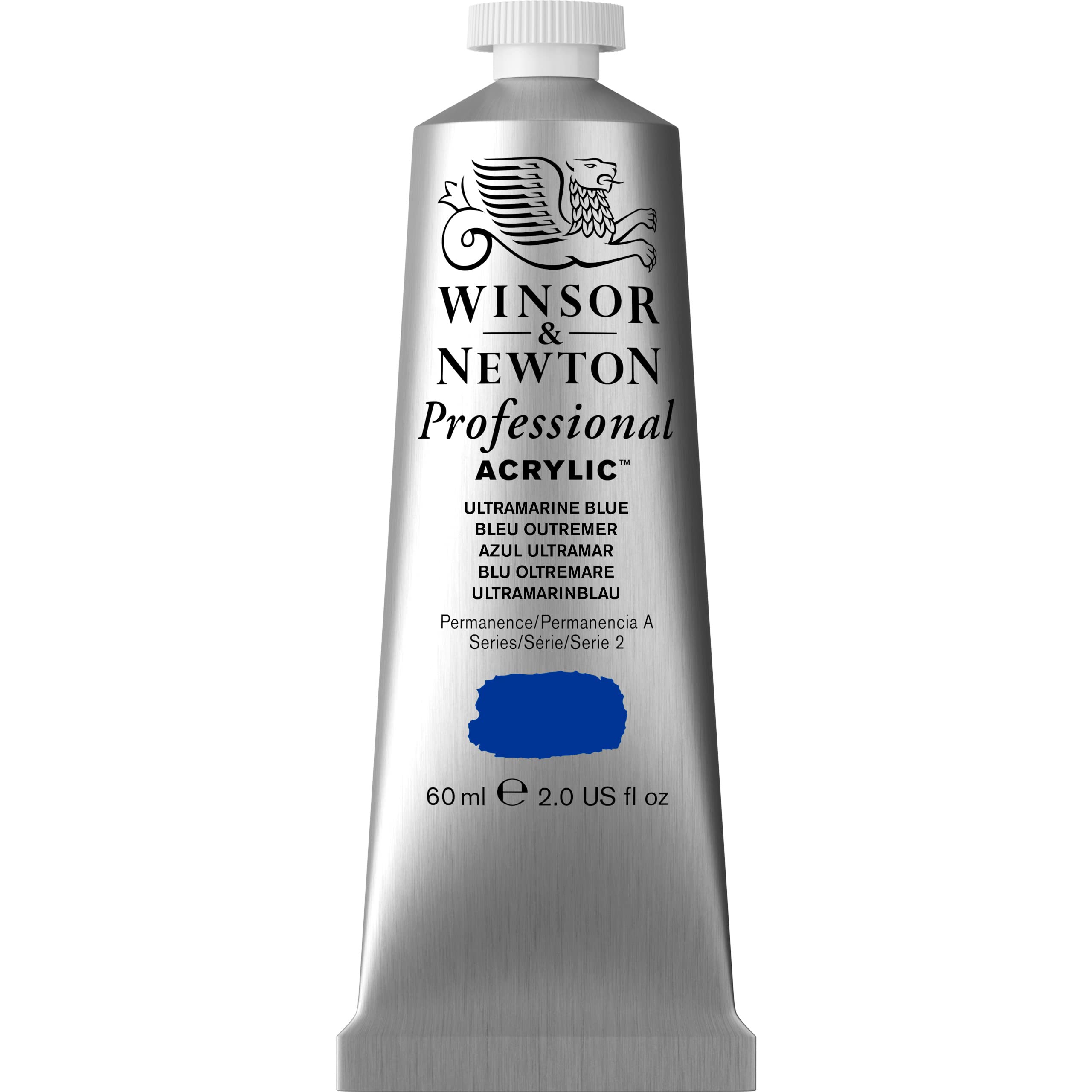 Winsor & Newton Professional Acrylic Paint, 60ml (2-oz) Tube, Ultramarine Blue