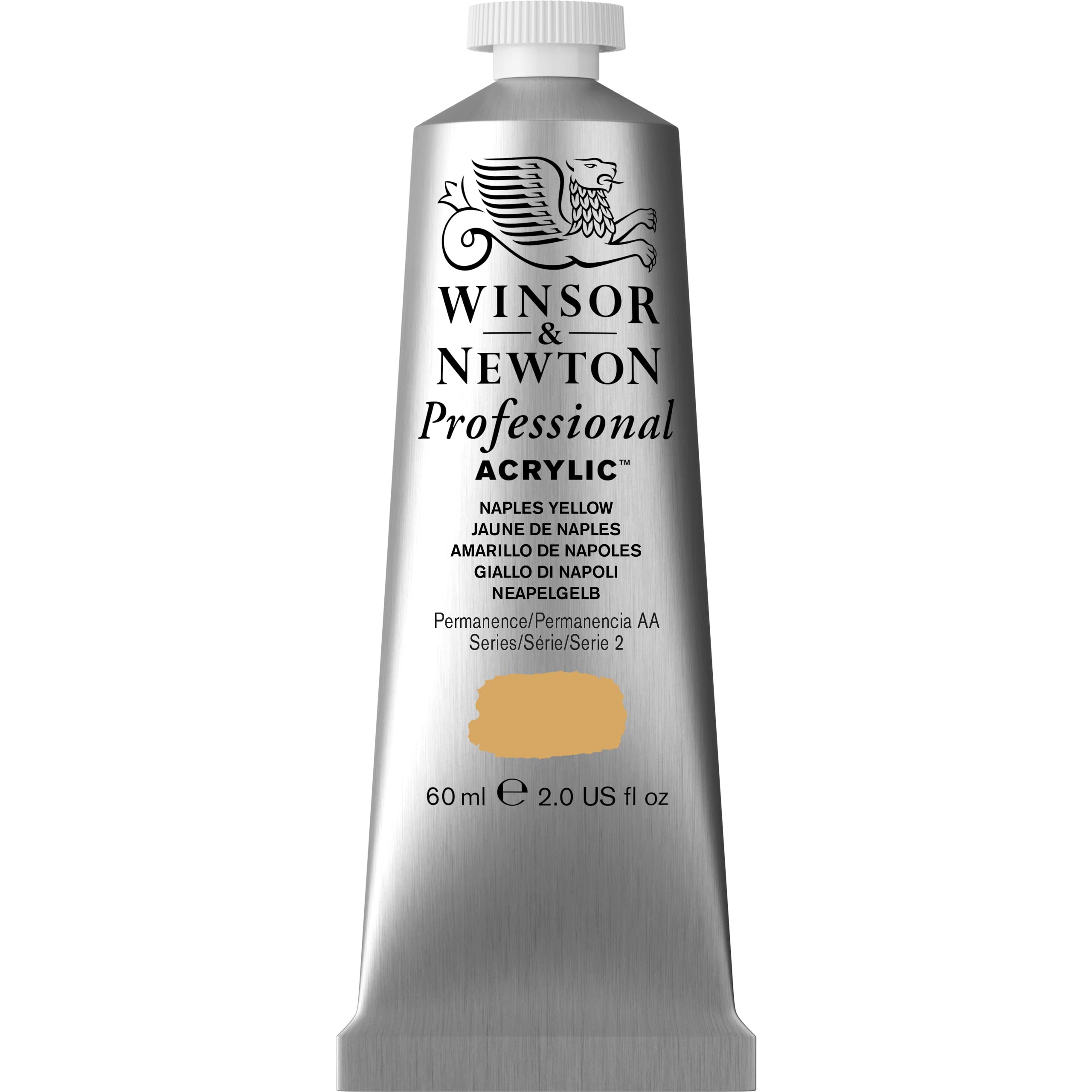 Winsor & Newton Professional Acrylic Paint, 60ml (2-oz) Tube, Naples Yellow