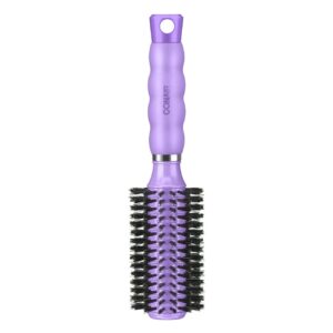 Conair Hair Brush with Boar Bristle, Gel Grips, Round, Medium, Colors May Vary