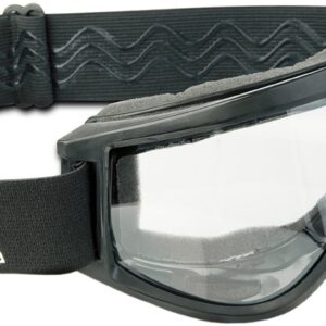 Raider 26-001 Black Frame/Clear Single Lens Impact-Resistant Adult MX Off-Road Goggles