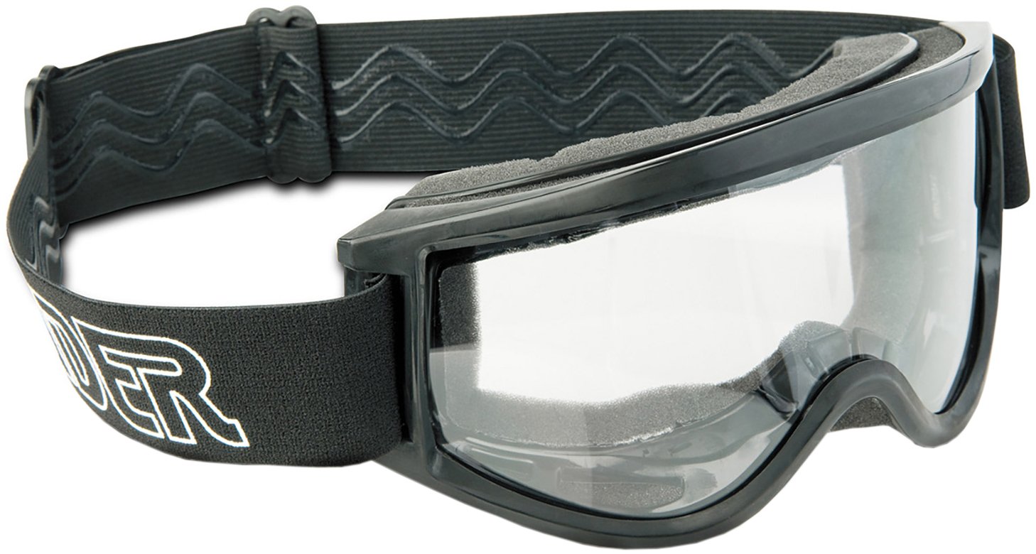 Raider 26-001 Black Frame/Clear Single Lens Impact-Resistant Adult MX Off-Road Goggles