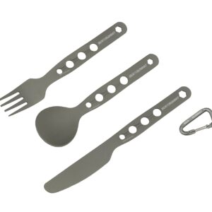 Sea to Summit Alpha Set Camping Cutlery Set with Knife, Fork, and Spoon