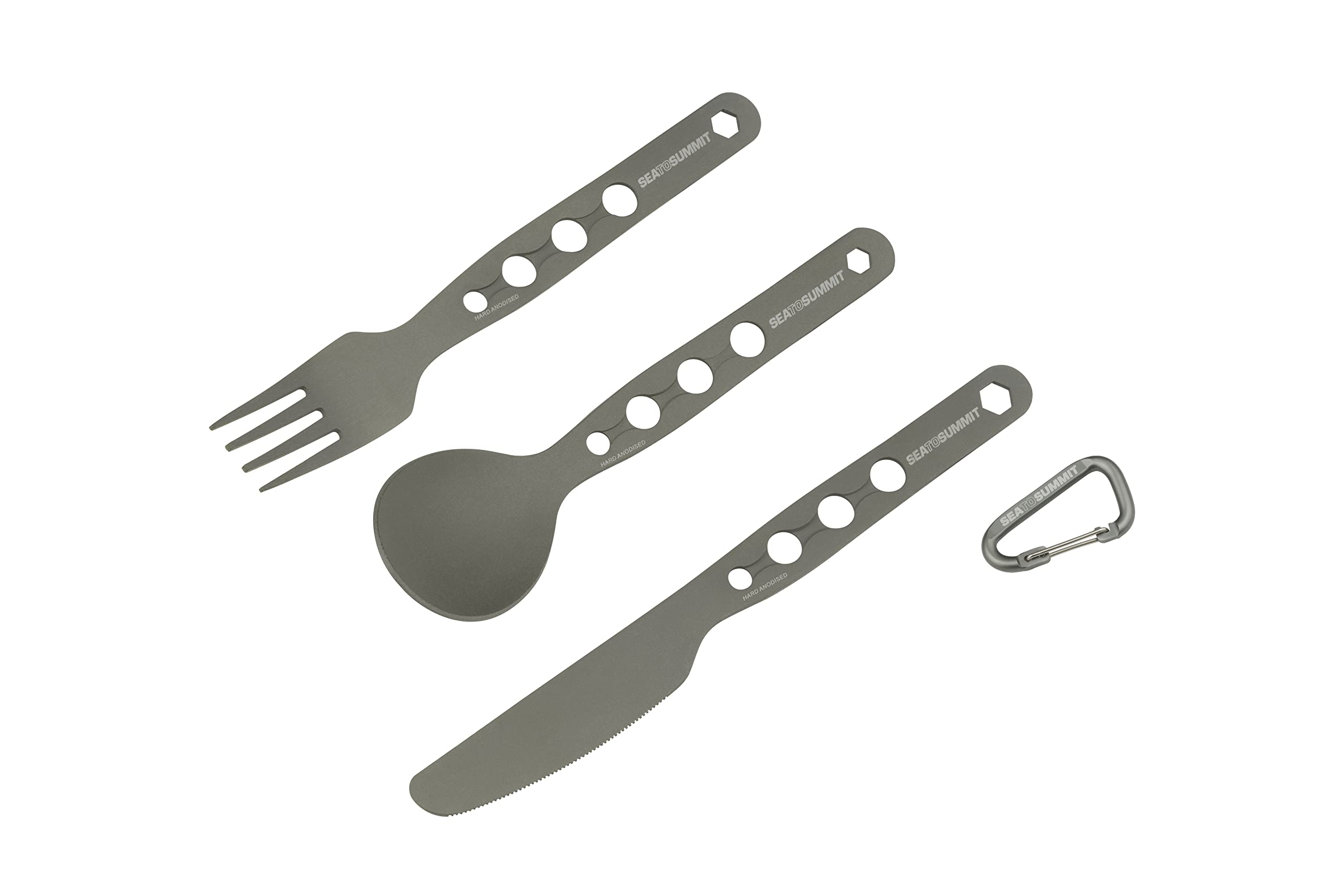 Sea to Summit Alpha Set Camping Cutlery Set with Knife, Fork, and Spoon