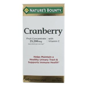 Nature's Bounty Cranberry Dietary Supplement 60 Soft Gels