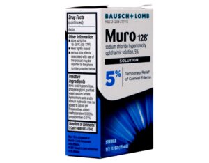 bausch + lomb muro 128 ophthalmic solution 5%, 0.5 fl. oz.