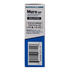 Bausch + Lomb Muro 128 Ophthalmic Solution 5%, 0.5 Fl. Oz.