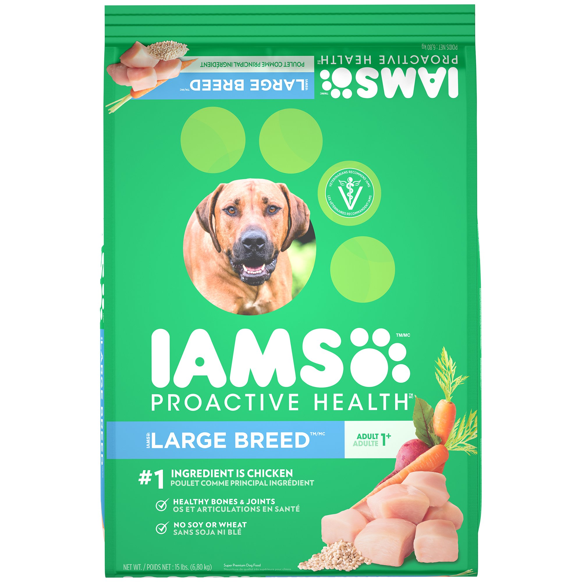 Iams Large Breed ProActive Dry Dog Food 15 lb