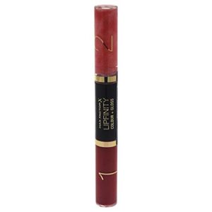 lipfinity colour and gloss - # 560 radiant red by max factor for women - 2 x 3 ml lip gloss