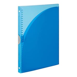 kokuyo campus slide binder, adapt slim, double pockets, a4, 30 holes, up to 65 sheets, light blue, japan import (ru-ap171lb)