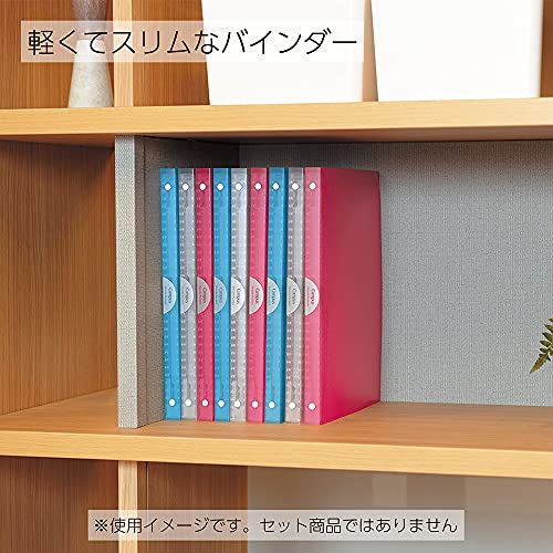 Kokuyo Campus Slide Binder, Adapt Slim, Double Pockets, A4, 30 Holes, Up to 65 Sheets, Light Blue, Japan Import (RU-AP171LB)