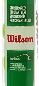 WILSON Tennis Balls, Starter Play Green, 4-Pack Can, Yellow, for Children and Teens, WRT137400