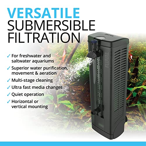 Fluval U4 Underwater Filter, Freshwater and Saltwater Aquarium Filter, A480,Black