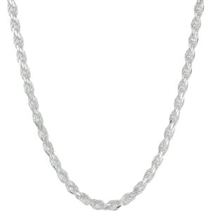 Amazon Essentials Sterling Silver Diamond Cut Rope Chain Necklace, 20" (previously Amazon Collection)