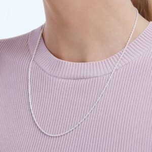 Amazon Essentials Sterling Silver Diamond Cut Rope Chain Necklace, 20" (previously Amazon Collection)