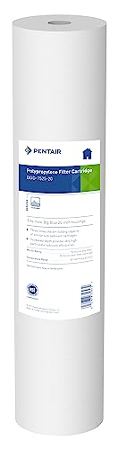 Pentair Pentek DGD-7525-20 Big Blue Water Filter, 20-Inch Whole House Sediment Filter Cartridge Replacement, Dual-Gradient Density Spun Polypropylene, 20" x 4.5", 25 Micron, Pack of 1, White