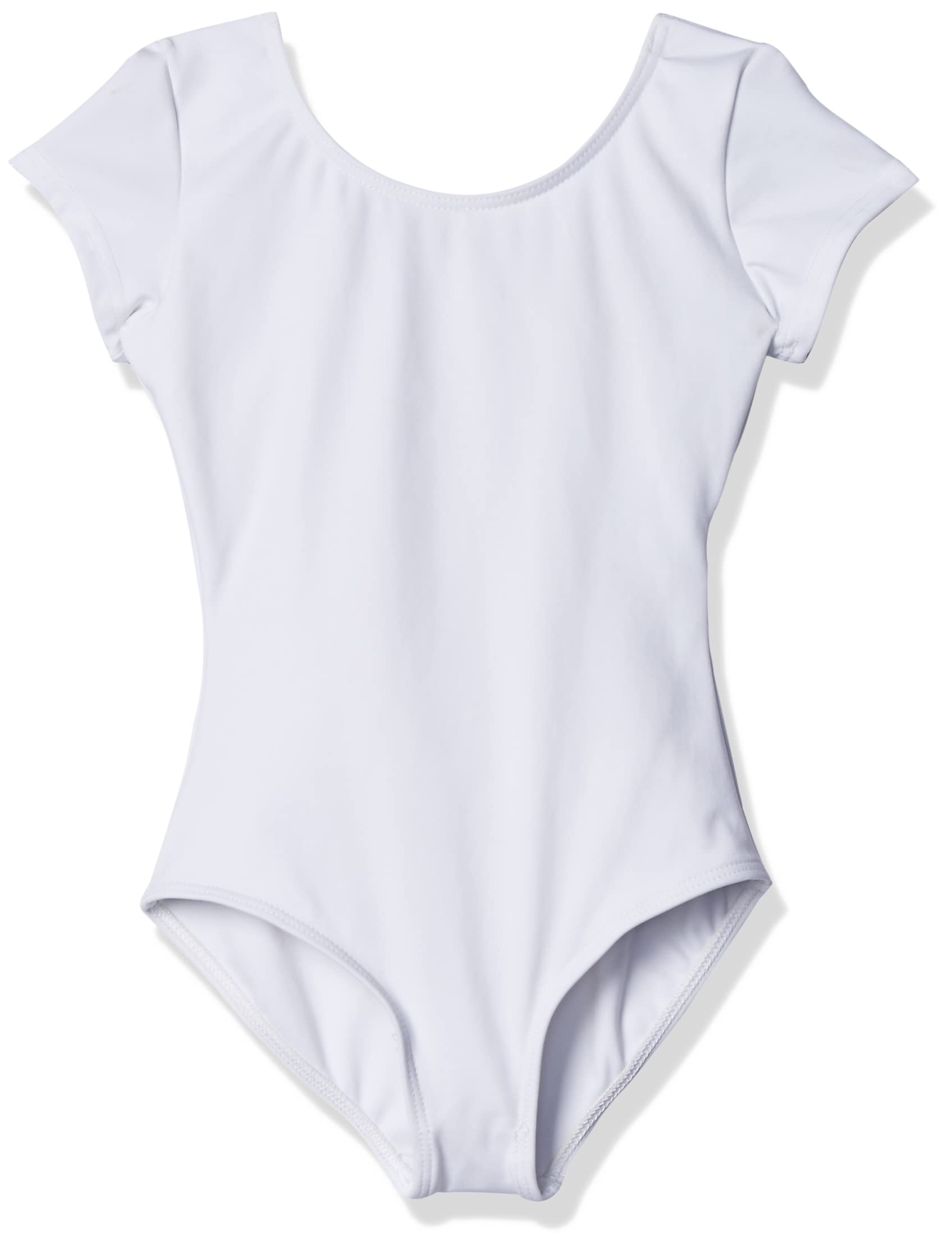 Capezio Child Economy Short Sleeve Leotard,TB132CWHTM,White,Medium