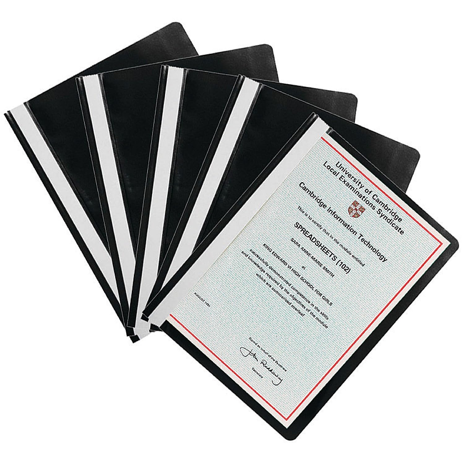 Q Connect A4 Project Folder - Black (Pack of 25)