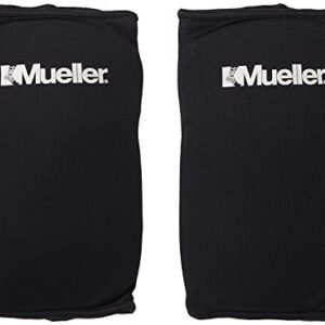 MUELLER Sports Medicine Multi-Sport Knee Pads, For Men and Women, Black, One Size Fits Most, 1 Pair