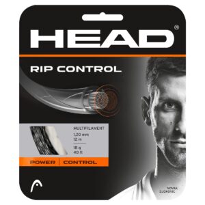 head rip control tennis racket string 40' set - 16 gauge multifilament racquet string, black