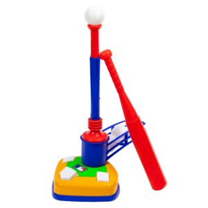 franklin sports kids teeball tee - 2-in-1 super star batter - youth baseball and teeball batting tee + pitching machine - perfect kids + toddlers toy set