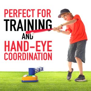 Franklin Sports Kids Teeball Tee - 2-in-1 Super Star Batter - Youth Baseball and Teeball Batting Tee + Pitching Machine - Perfect Kids + Toddlers Toy Set