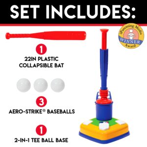 Franklin Sports Kids Teeball Tee - 2-in-1 Super Star Batter - Youth Baseball and Teeball Batting Tee + Pitching Machine - Perfect Kids + Toddlers Toy Set