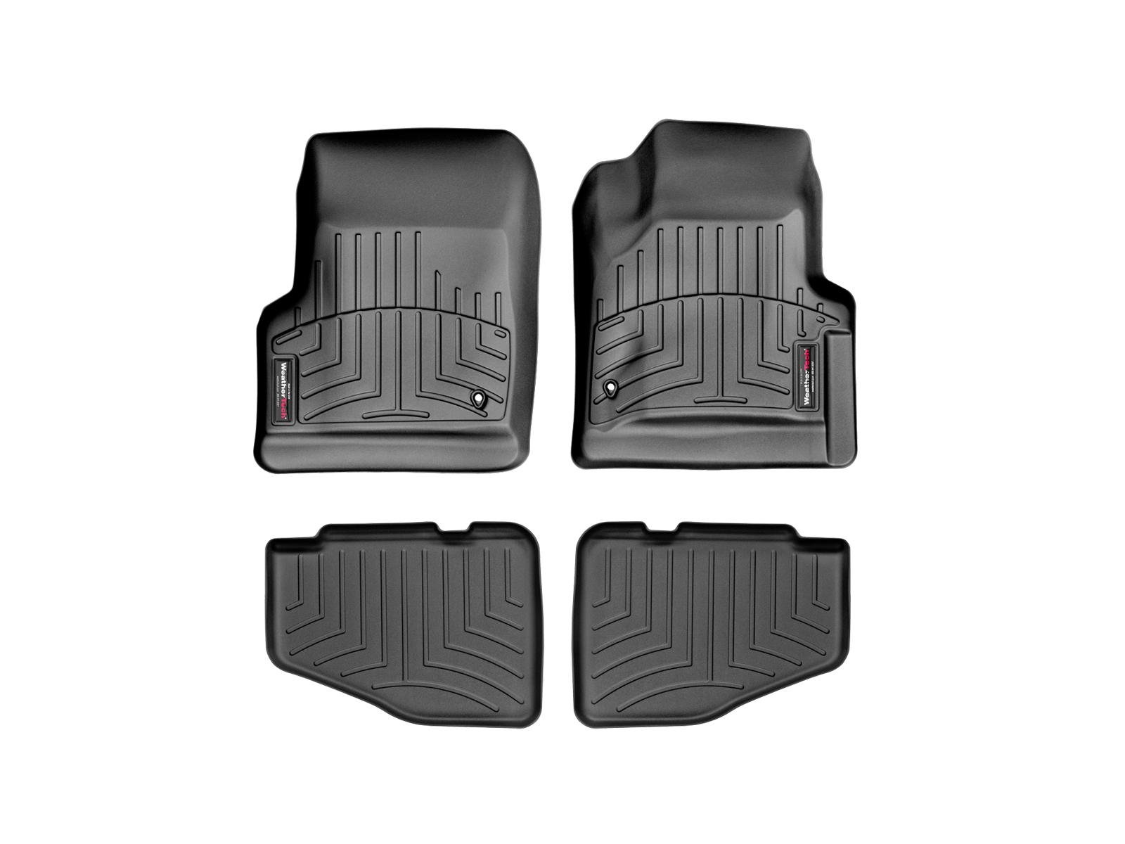 WeatherTech Custom Fit FloorLiners for Jeep Wrangler 2-Door, Wrangler Unlimited 2-Door - 1st & 2nd Row (44042-1-2), Black