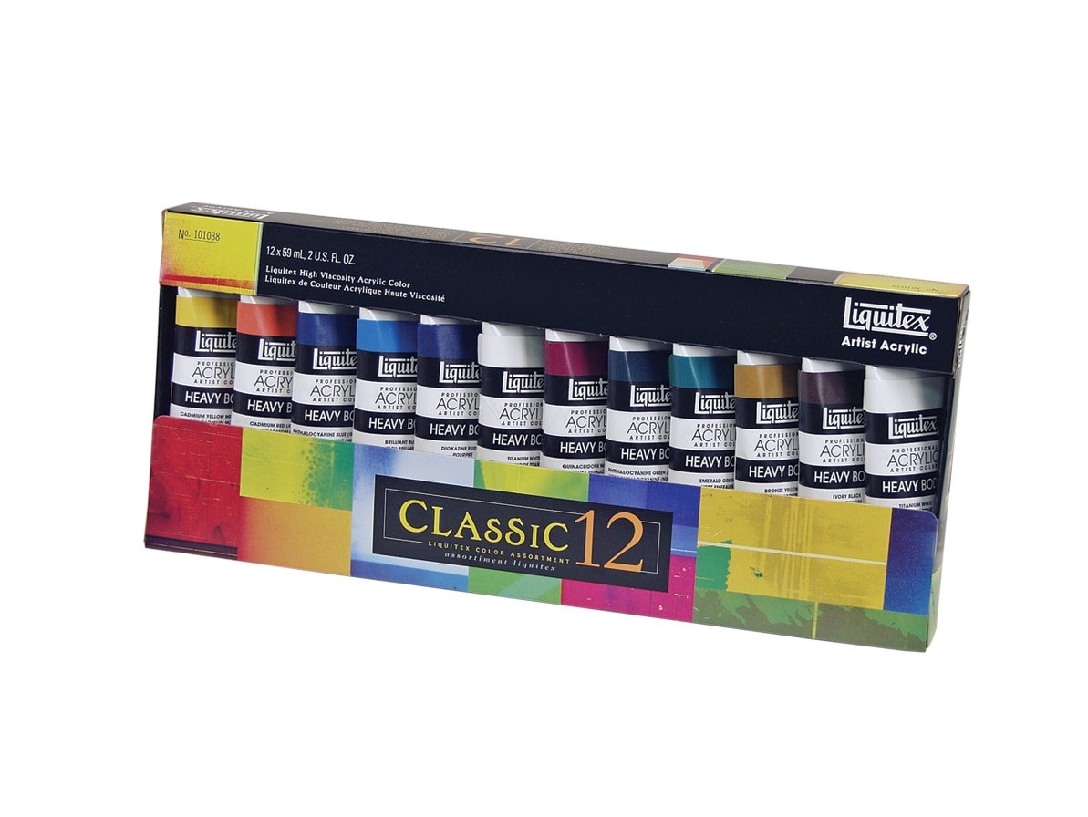 Liquitex Professional Heavy Body Acrylic Paint Set, Classic 12 (101038)