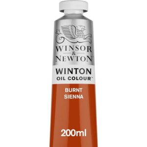 winsor & newton winton oil color, 200ml (6.75-oz) tube, burnt sienna