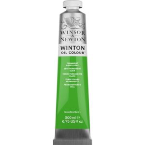 Winsor & Newton Winton Oil Color, 200ml (6.75-oz) Tube, Permanent Green Light