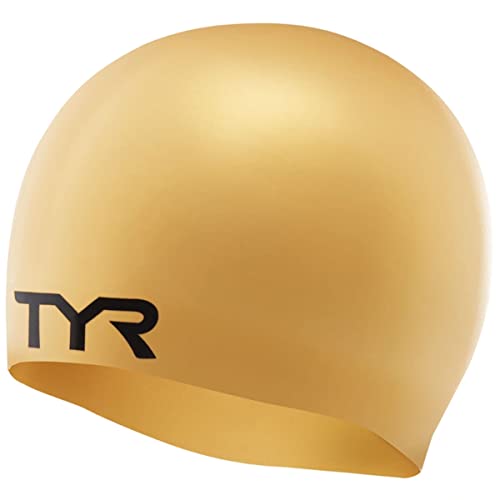 TYR Unisex Adult All-season Wrinkle-Free Silicone Swim Cap, Black, 0 US