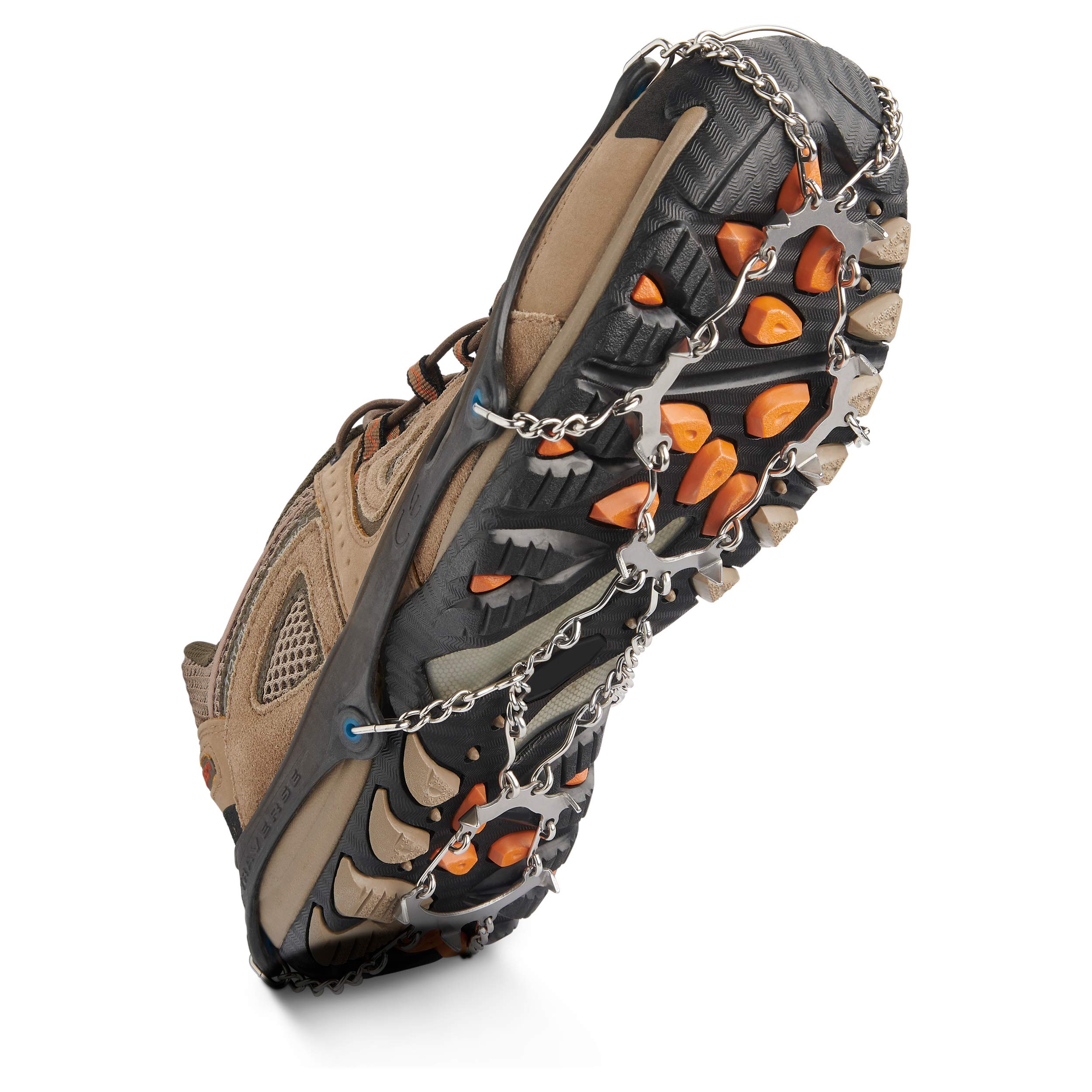 Yaktrax Traverse Heavy-Duty Traction Spikes for Walking on Snow and Ice, Black, X-Large (1 Pair)