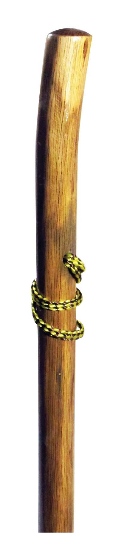 SE Natural Wood Walking Stick with Steel Spike and Metal-Reinforced Tip Cover, 50" - WS632-50