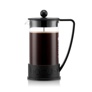 bodum brazil three cup french press coffee maker - black, 12 fl oz (pack of 1)