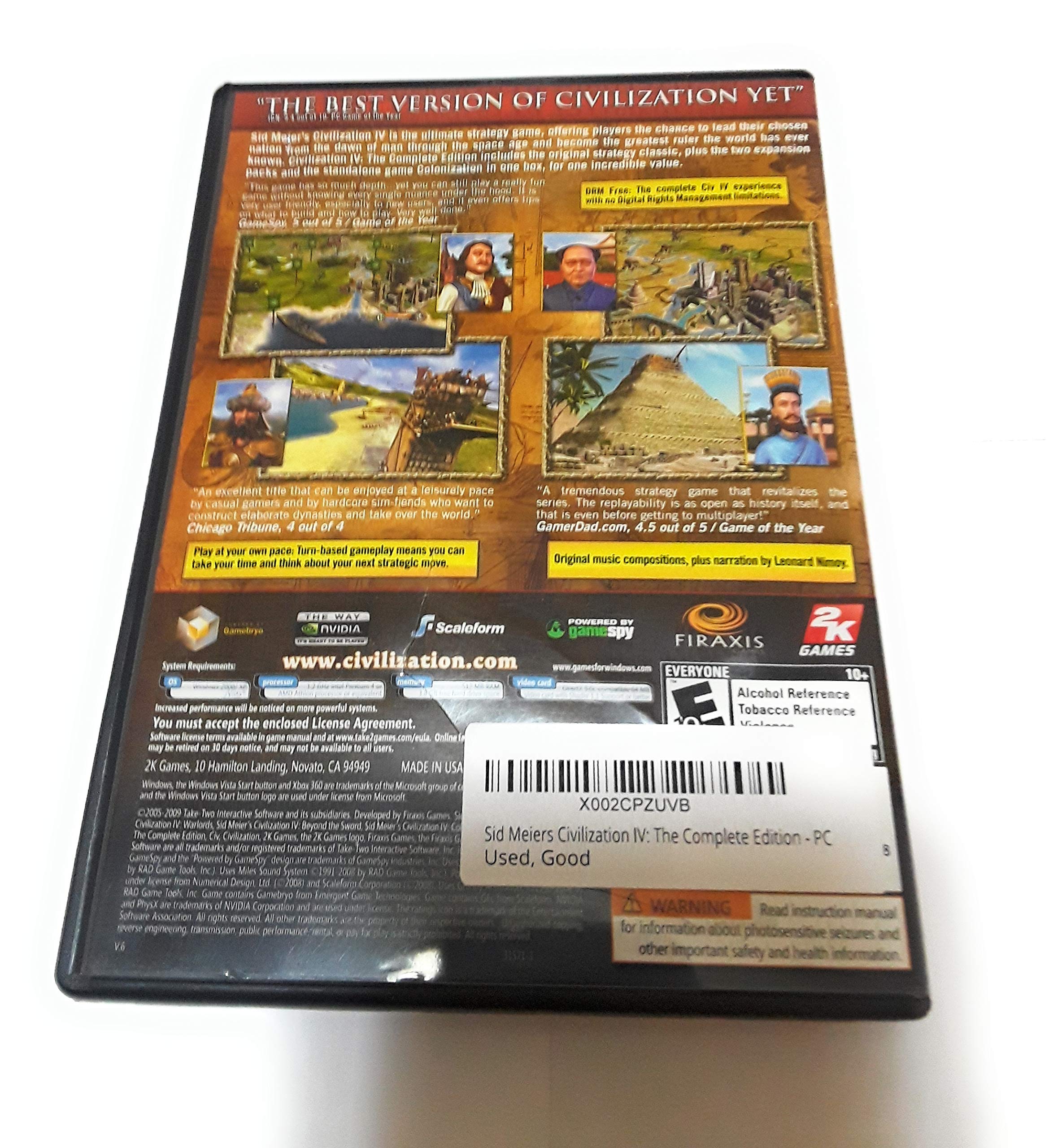 Sid Meiers Civilization IV: The Complete Edition - PC