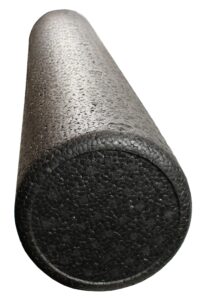 black high density foam rollers full round - extra firm - 6" x 12" round