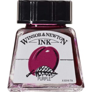 winsor & newton drawing ink, 14ml bottle, purple