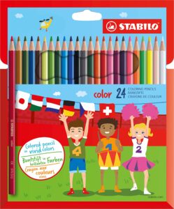 stabilo color wallet of 24 colours - coloured pencil